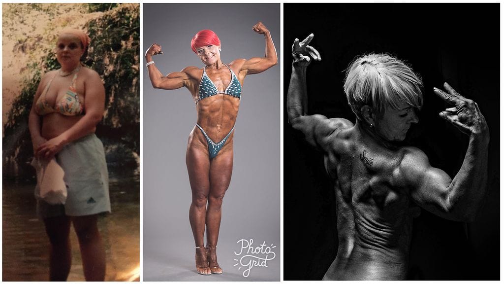 Vasemmalla kuva 34-vuotiaasta Sannasta 69 kiloisena, oikealla 46-vuoden iässä 49 kiloisena. Kuvat: Sakari Mäkelä, Tomi Rehell