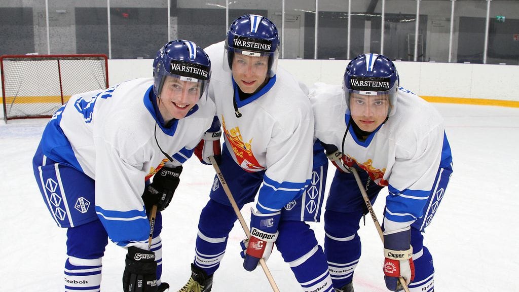 95-elokuvan kuvaukset 31.5.2017 Jere Lehtinen (Kustaa Tuohimaa), Saku Koivu (Jon-Jon Geitel) ja Ville Peltonen (Akseli Kouki) 1