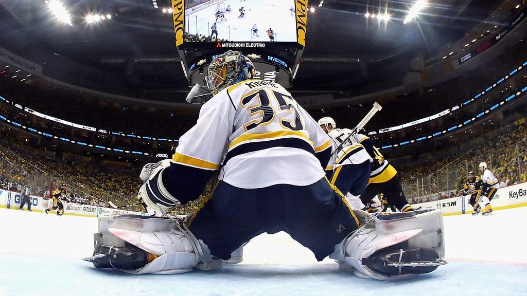 Pekka Rinne on ollut vaikeuksissa NHL-finaaleissa.