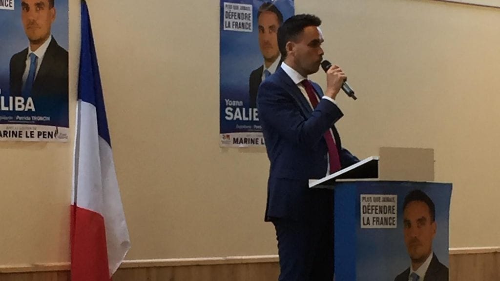 Kansallisen rintaman edustajaehdokas Yoann Saliba.