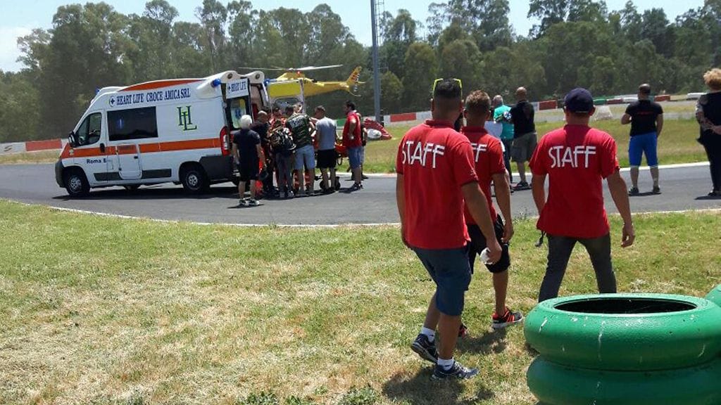 Max Biaggi sai Rooman radalla hoitoa.