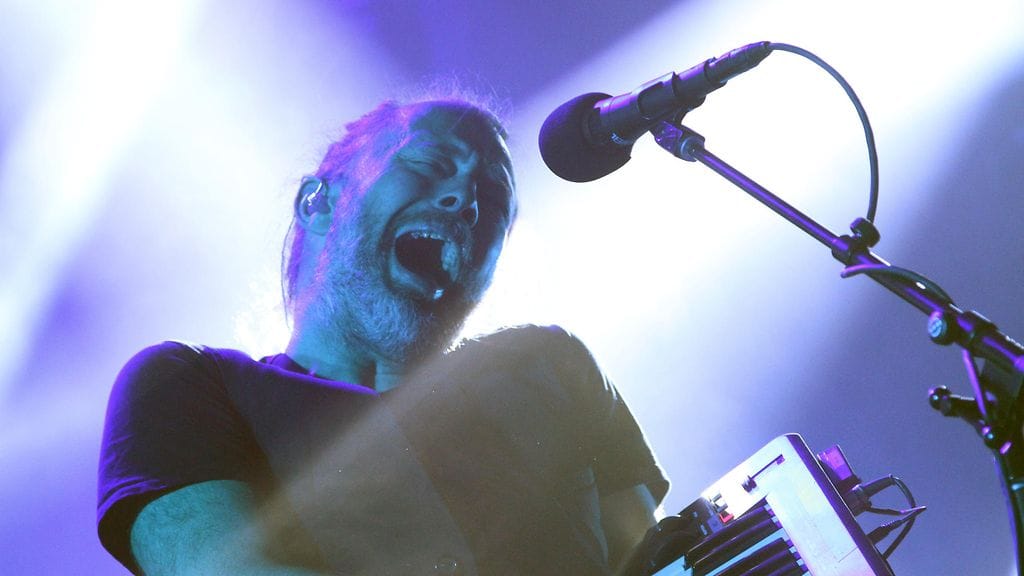 Radioheadin laulaja Thom Yorke lavalla Globenissa 9. kesäkuuta 2017.