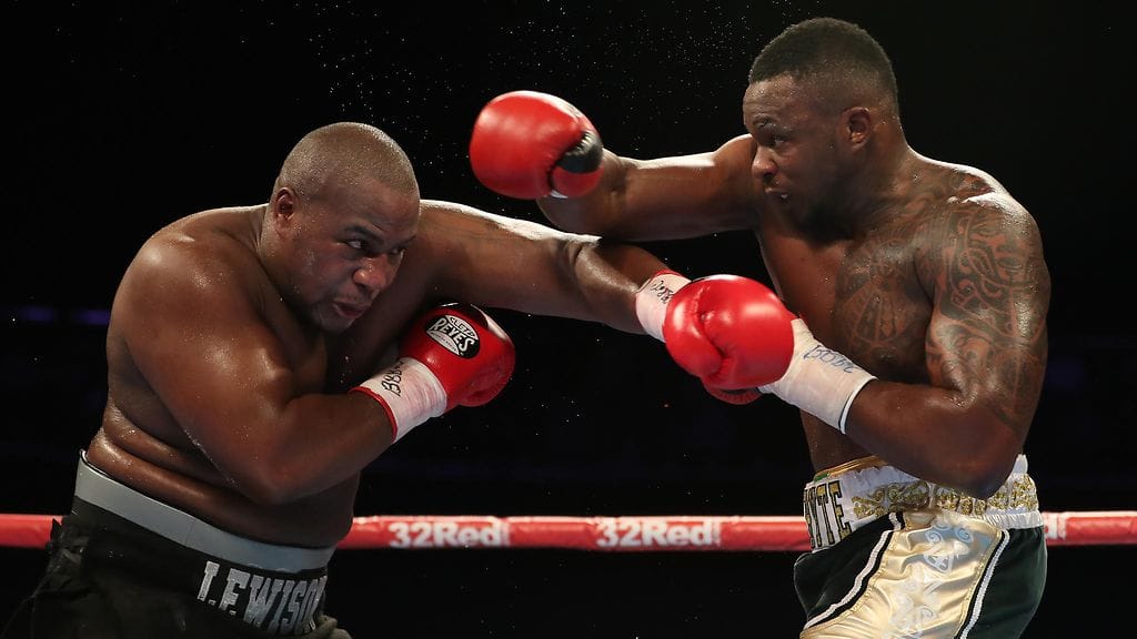 Ian Lewison ja Dillian Whyte ottelivat Britannian mestaruudesta viime lokakuussa.