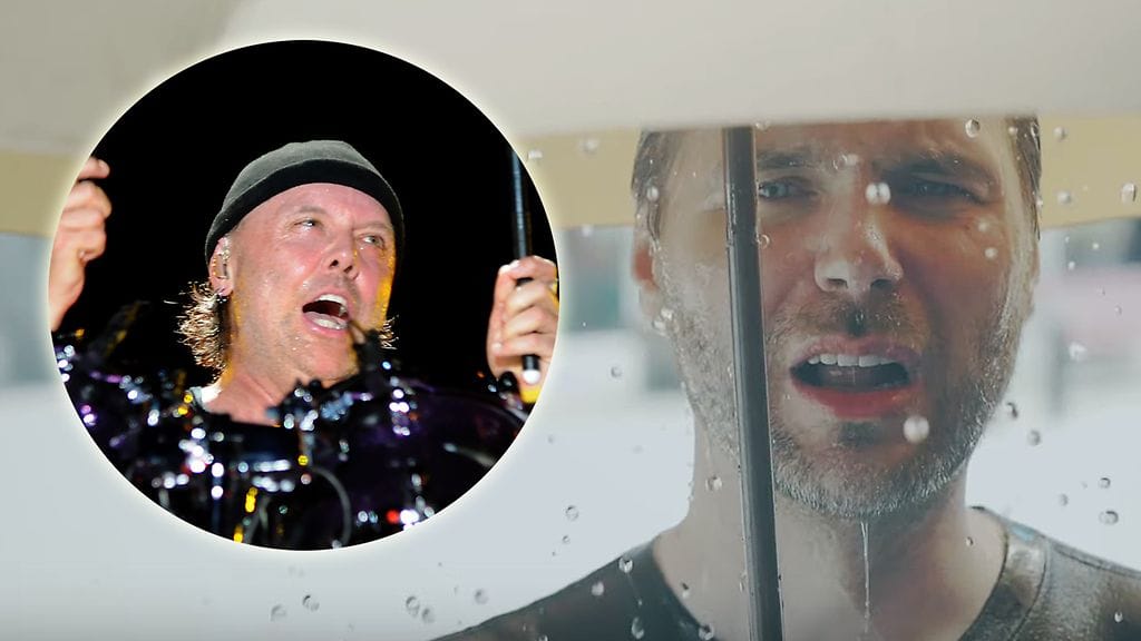 Metallica-rumpali Lars Ulrich (pienempi kuva) soitti radio-ohjelmassaan suomalaisyhtye Varvaran singlen. Kuvassa Varvara-laulaja Mikko Kiri.