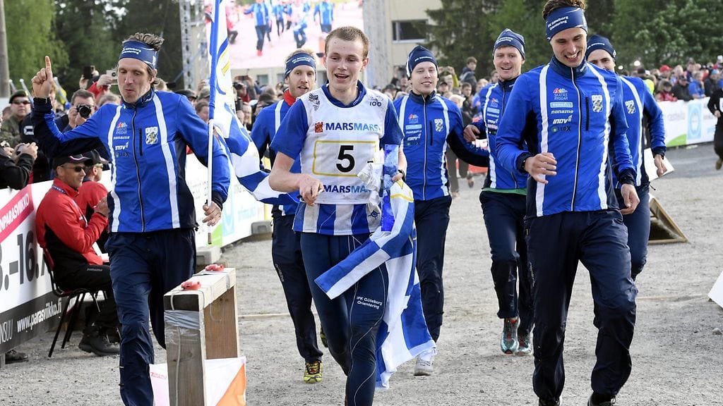 IFK Göteborg saapumassa
Eskil Kinnebergin johdolla maaliin Jukolan viestissä.