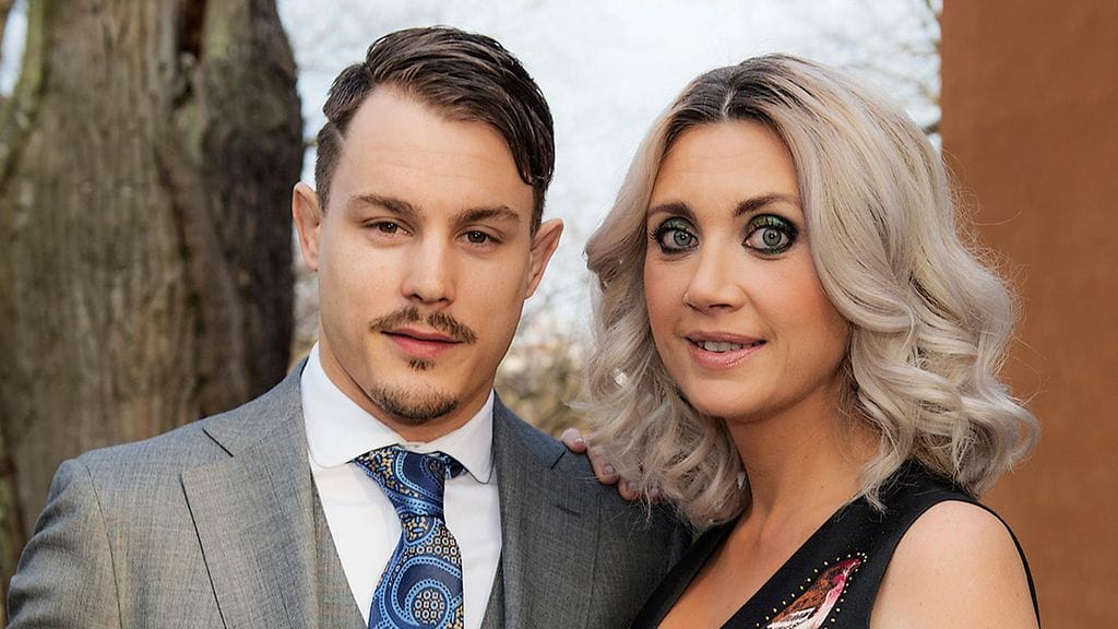 Simon Sköld ja Camilla Läckberg huhtikuussa 2017.