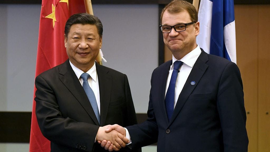 Juha Sipilä ja Kiinan presidentti Xi Jinping tapasivat viimeksi huhtikuussa Helsingissä.