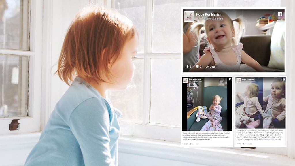 Puolentoista vuoden ikäisen Marian diagnoosi on ollut rankka paikka koko perheelle.