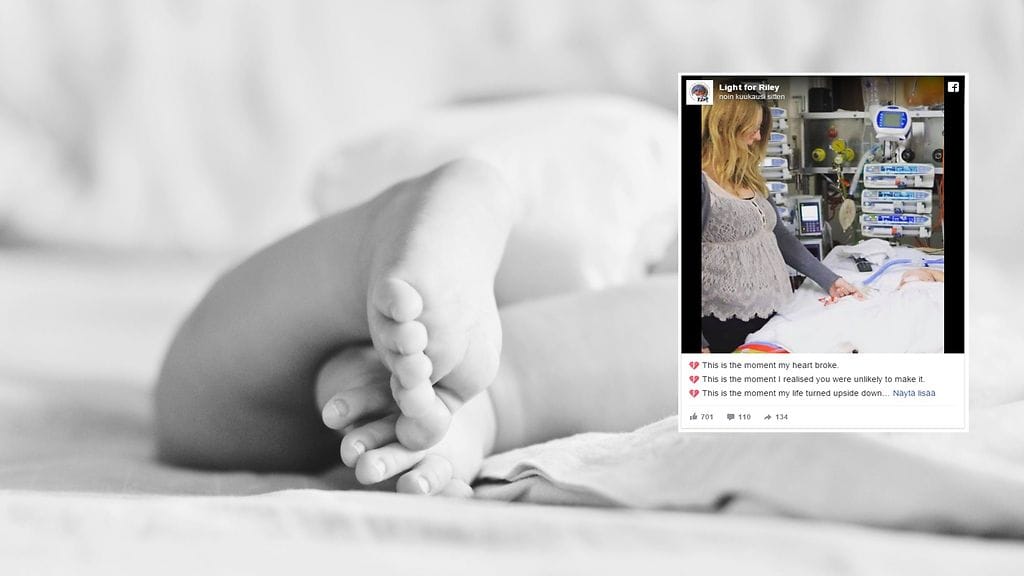 Äiti joutui kokemaan yhden elämän pahimmista asioista. Hän joutui hyvästelemään oman lapsensa.