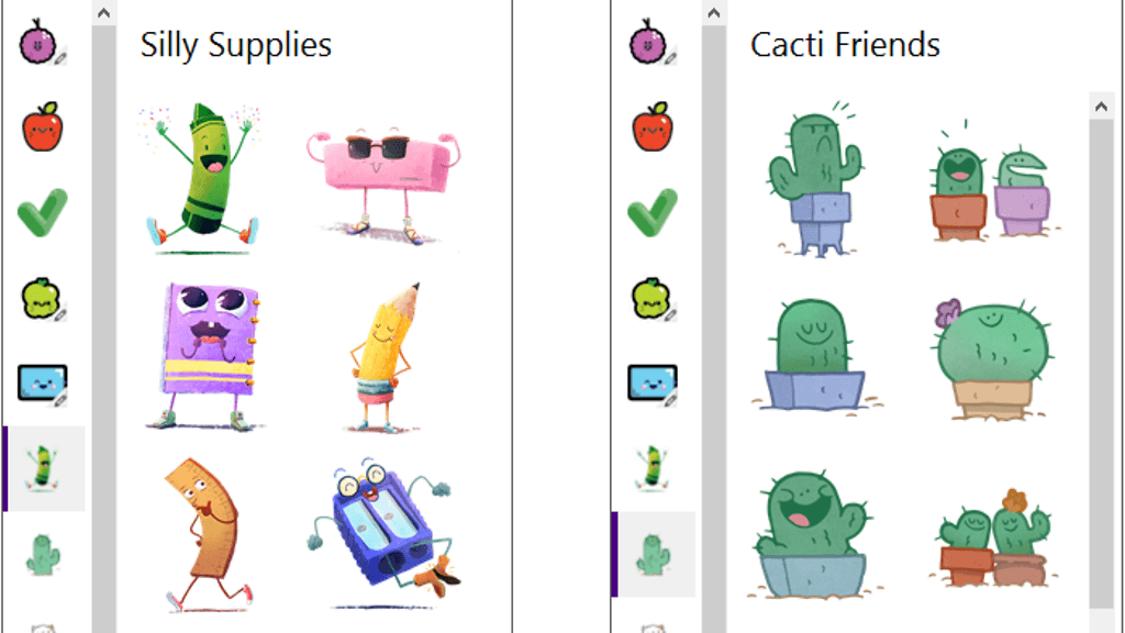 Uudet tarrat OneNote-sovelluksessa tuovat lisää riemua oppimiseen.