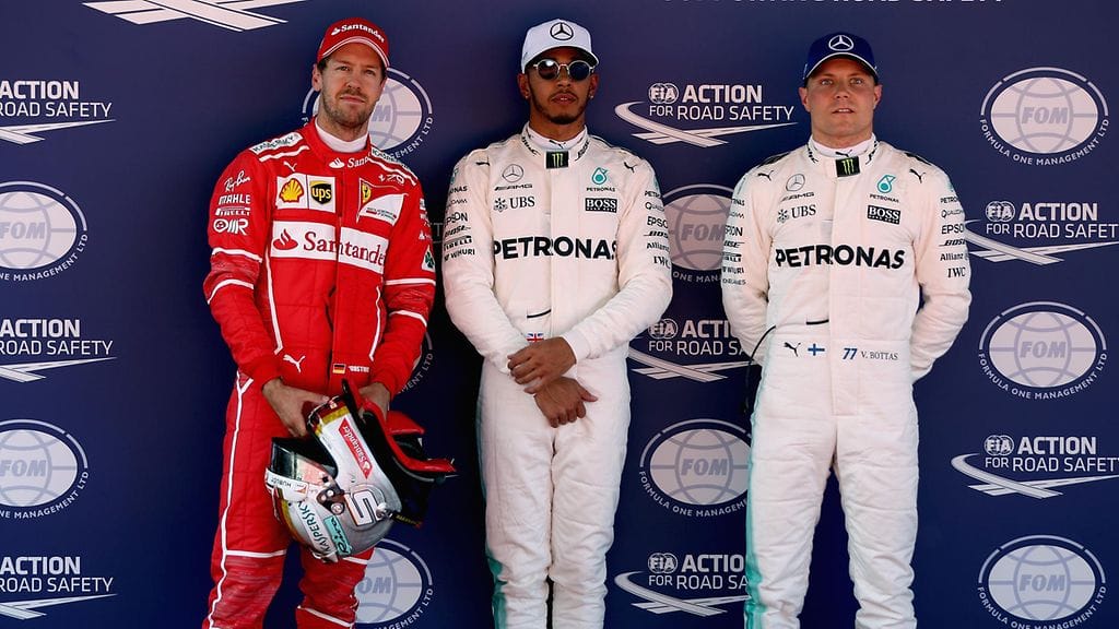 Sebastian Vettel, Lewis Hamilton ja Valtteri Bottas muodostavat MM-sarjan kolmen kärjen ennen Itävallan kisaa.