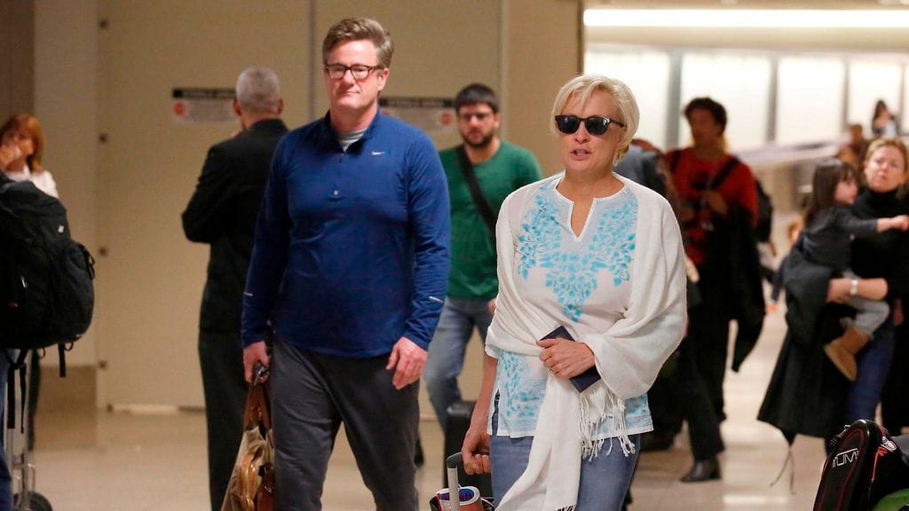 Morning Joe -ohjelman juontajat Joe Scarborough ja Mika Brzezinski vuonna 2014.