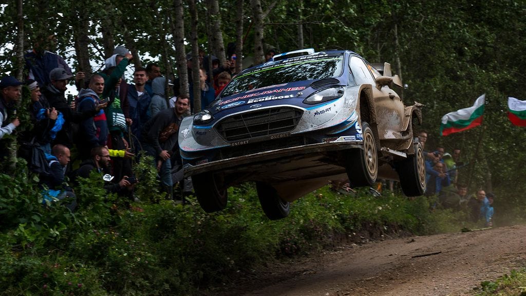 Teemu Suninen Puolan MM-rallissa.