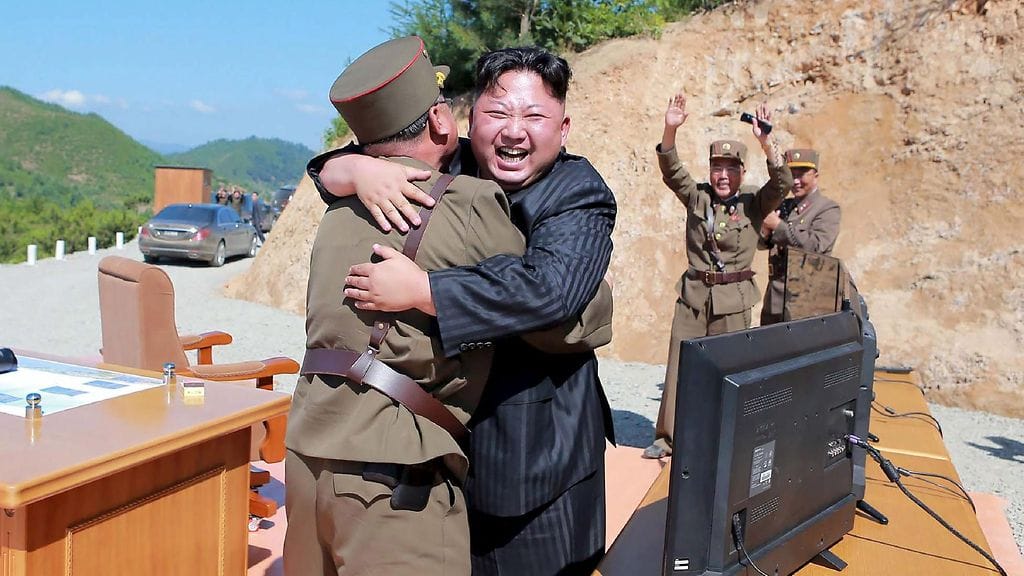Pohjois-Korean johtaja Kim Jong-Un juhli onnistunutta ohjuskoetta heinäkuun alussa.