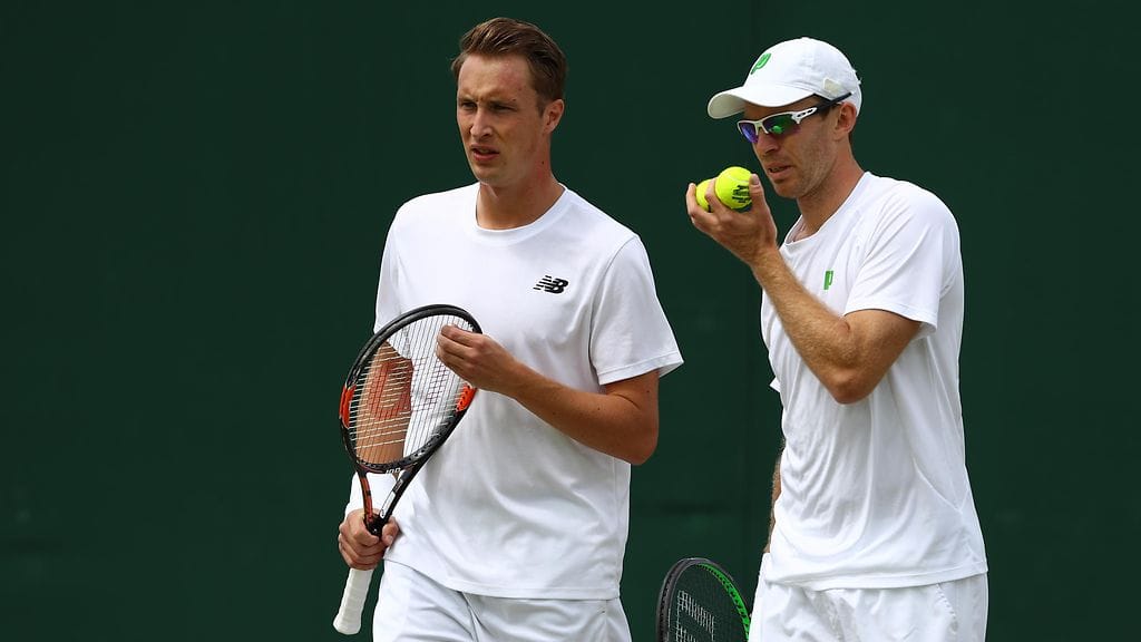 Henri Kontinen ja John Peers hakevat menestystä Wimbledonista. Kuva viime vuoden turnauksesta.