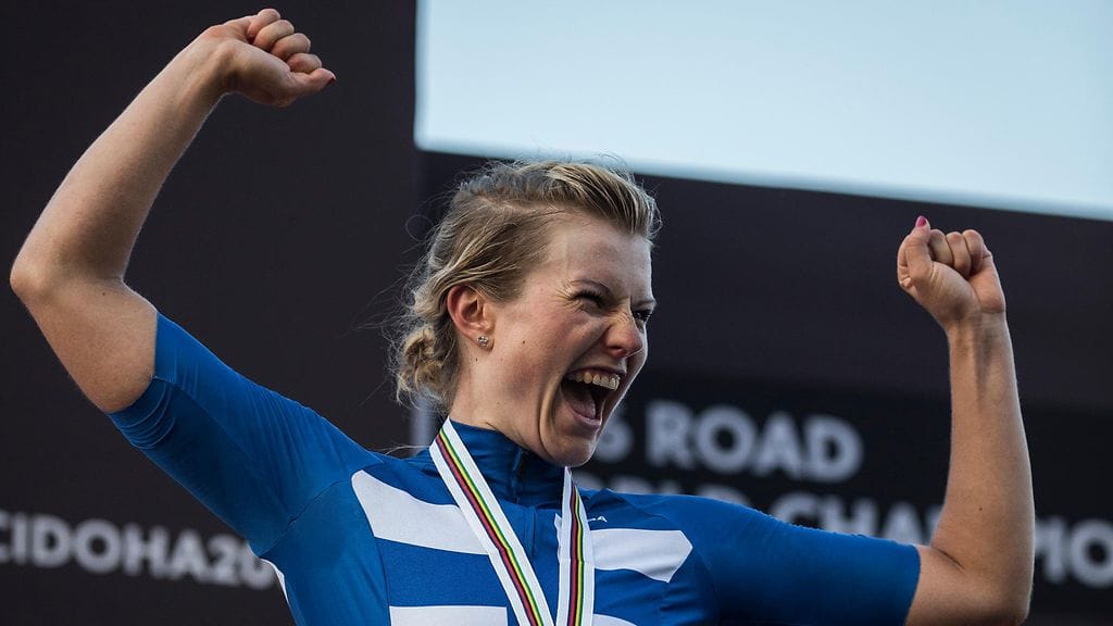 Lotta Lepistö otti yhden etappivoiton Italian ympäriajossa (arkistokuva).