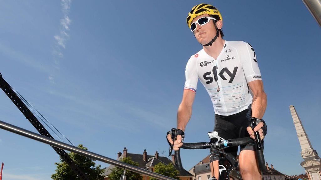 Geraint Thomas oli toisena Tour de Francen kokonaiskilpailussa ennen keskeytystään.
