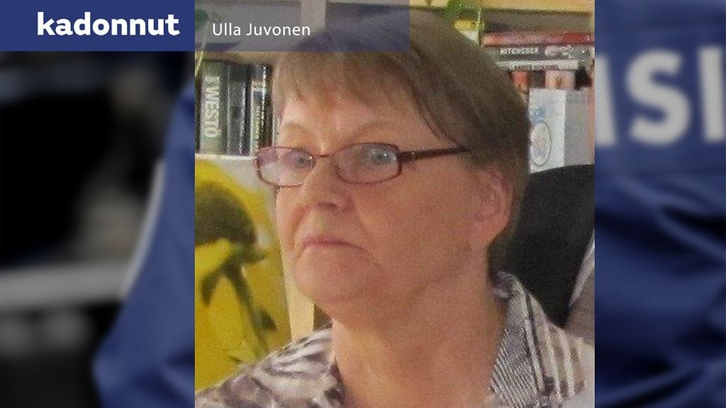 Poliisin julkaisema kuva Nurmijärvellä kadonneesta Ulla Juvosesta.