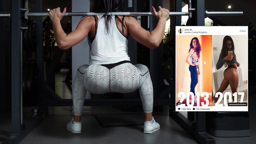 Naisen kuvapari osoittaa, että monipuolisella ruokavaliolla ja lihaskuntoharjoittelulla on mahdollista saada ihmeitä aikaan.