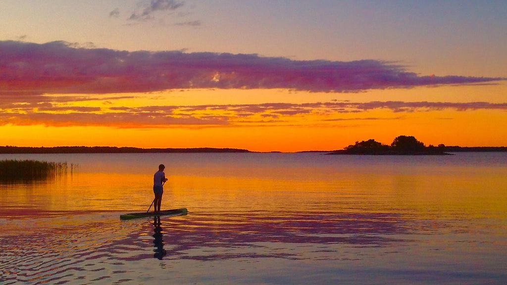 Auringonlasku Houtskärissä 15.7.2017.