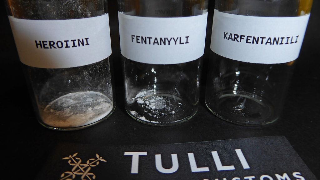 Tullin havainnekuva tappavasta määrästä karfentaniilia.