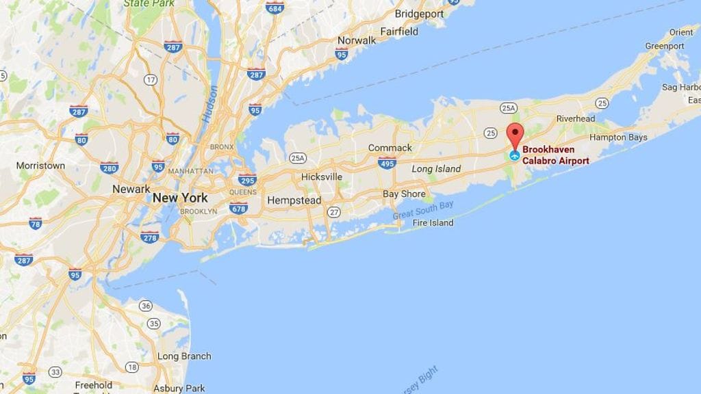 Brookhaven lentokenttä kartta