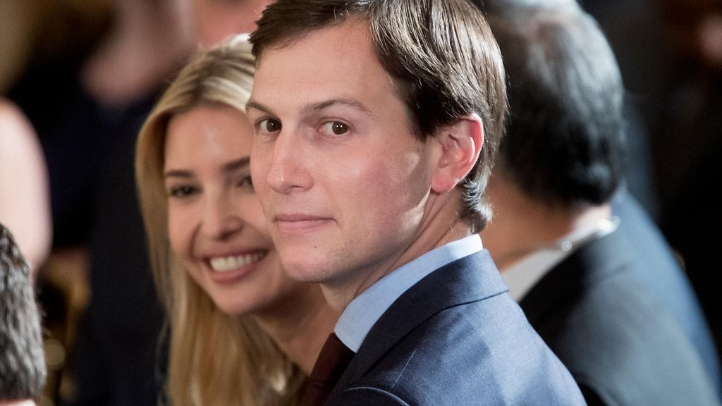 Yhdysvaltain presidentti Donald Trumpin tytär Ivanka Trump aviomiehensä Jared Kushnerin kanssa.