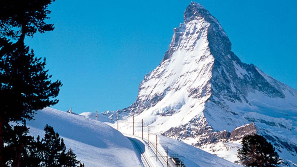 Matterhorn-vuori Sveitsin ja Italian rajalla