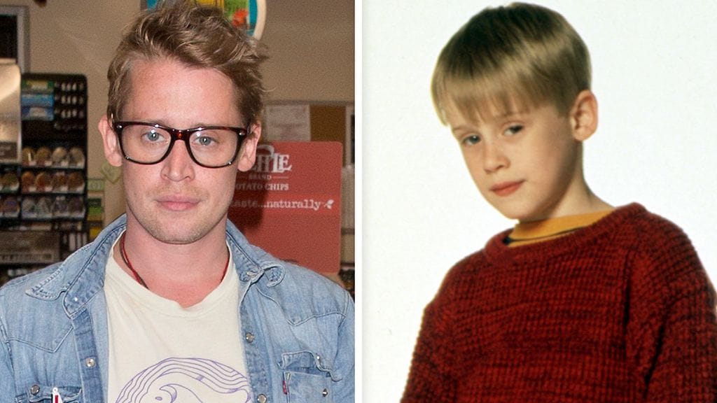 Kaksi kuvaa Macaulay Culkinista. Kuvien ottamisen välissä 27 vuotta.