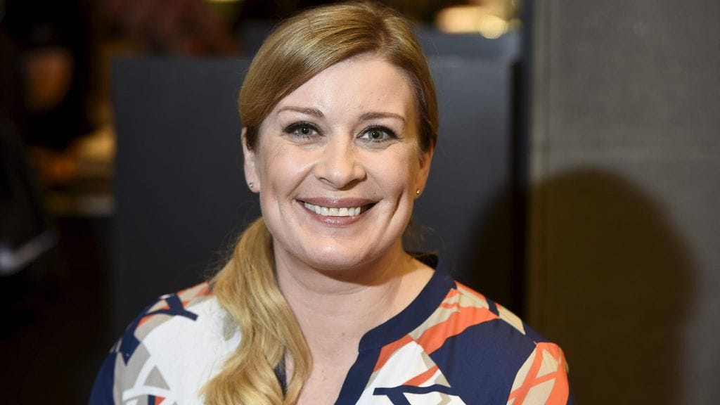 Kirsi Alm-Siira pääsi Marko "Mörkö" Anttilan kanssa yhteiskuvaan.