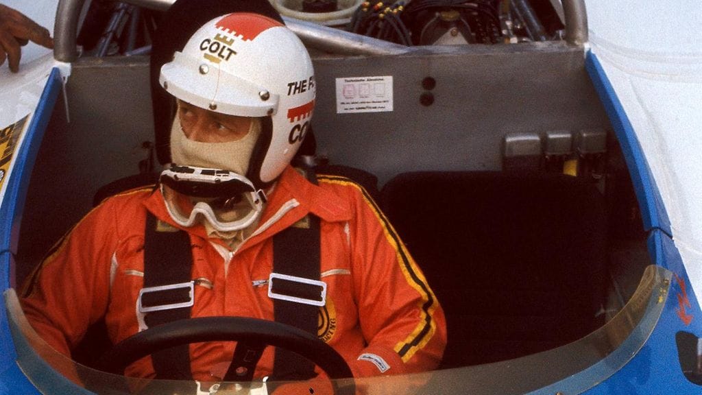 Leo Kinnunen vuonna 1973 Porschen ratissa.