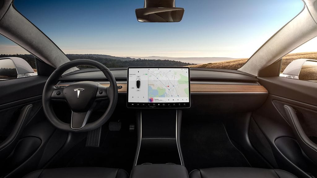 tesla model 3 interior