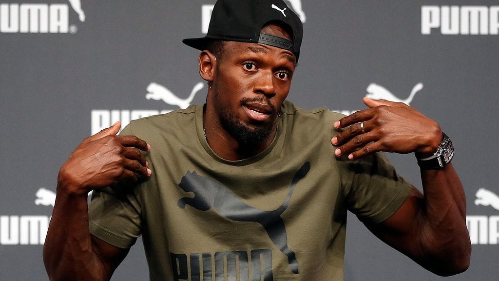 Usain Bolt Lontoossa tiistaina.