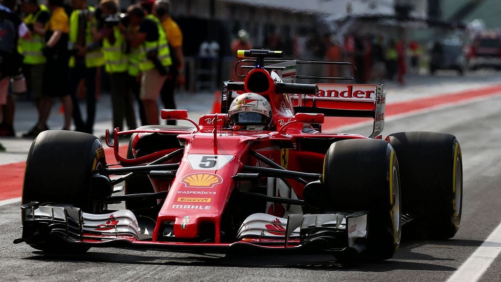 Sebastian Vettel Hungaroringin radalla keskiviikkona.