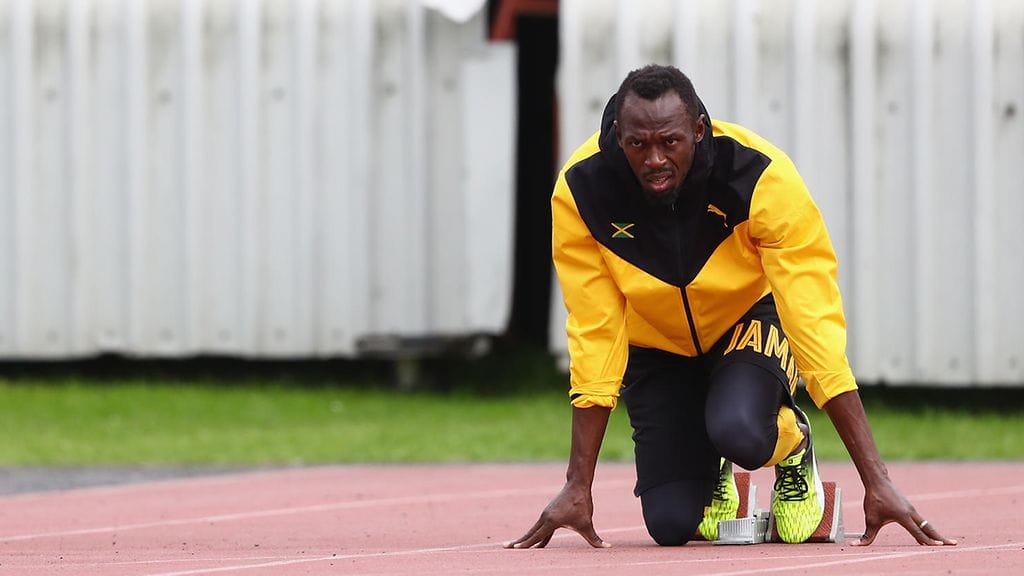 Usain Bolt hyvästelee arvokisat Lontoossa. Hän on kisojen ehdoton vetonaula.