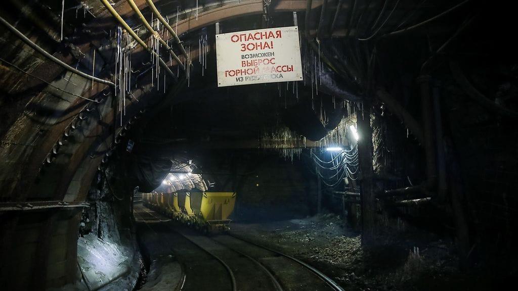 Alrosan timanttikaivos Jakutiassa kuvattuna huhtikuussa 2017.