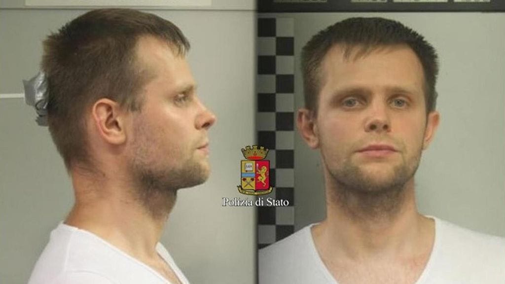 Puolalainen Lukasz Pawel Herba Italian poliisin julkaisemassa kuvassa.