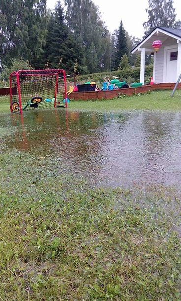 Rantakylä Mikkeli tulva rankkasade