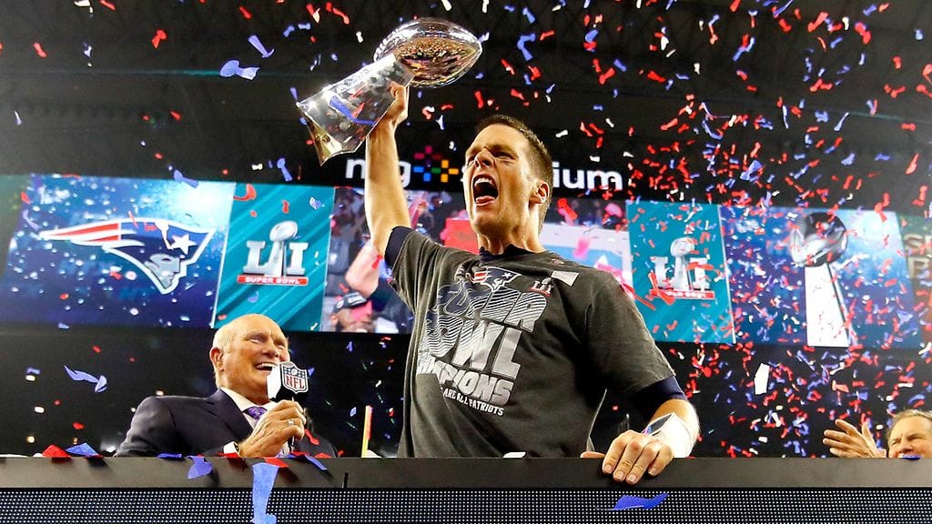 Patriots-pelinrakentaja Tom Brady johti Super Bowl -historian komeinta comebackia helmikuussa.