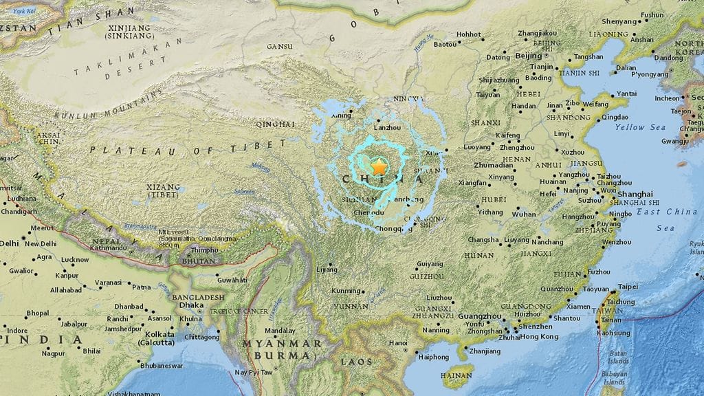 Kuvankaappaus Yhdysvaltain geologian tutkimuskeskuksen karttapalvelusta.