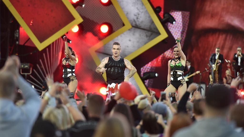 Robbie Williams konsertoi 10.8.2017 Tampereella