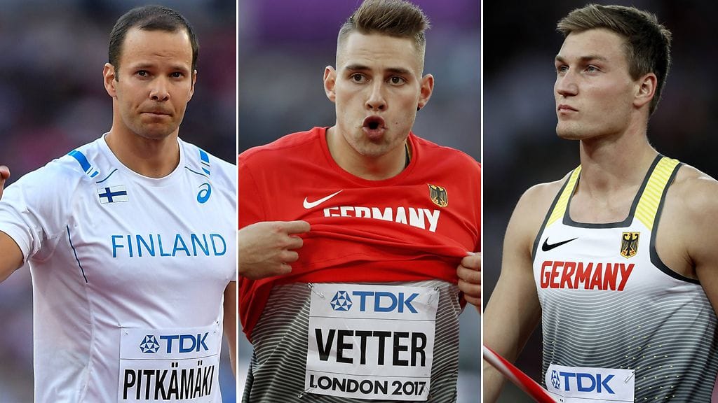 Tero Pitkämäki, Johannes Vetter, Thomas Röhler 2017