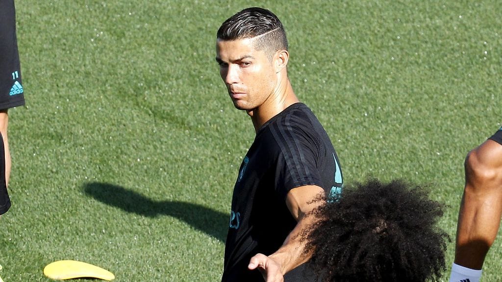 Cristiano Ronaldo Realin harjoituksissa tiistaina.