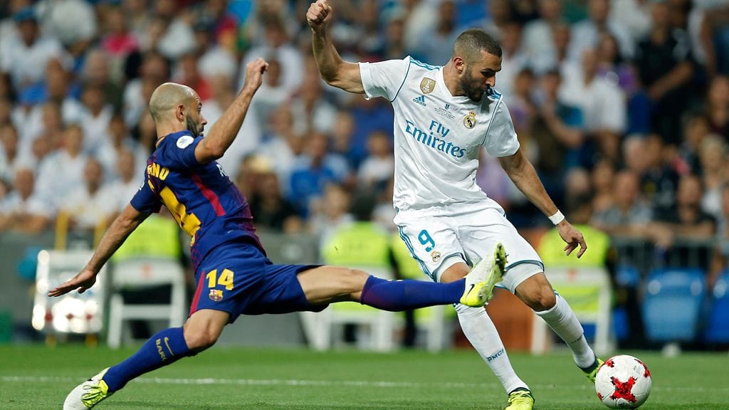 Karim Benzema (oik.) onnistui maalinteossa.