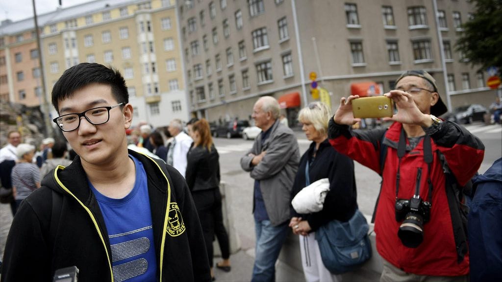 Kiinalaisturisti Yuan Yinfei Helsingissä keskiviikkona 16. elokuuta 2017.