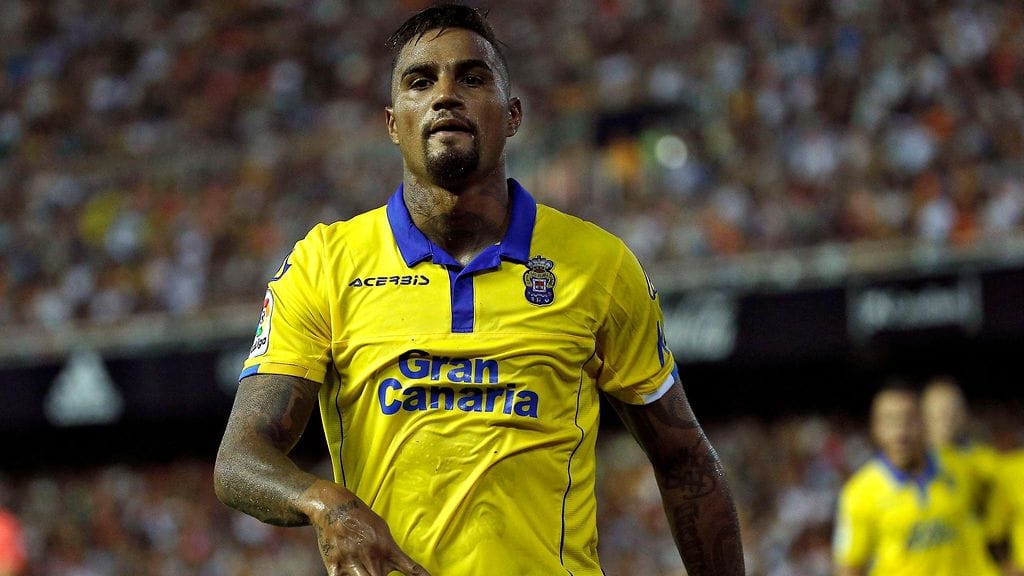 Kevin-Prince Boateng Las Palmasin paidassa vuosi sitten.