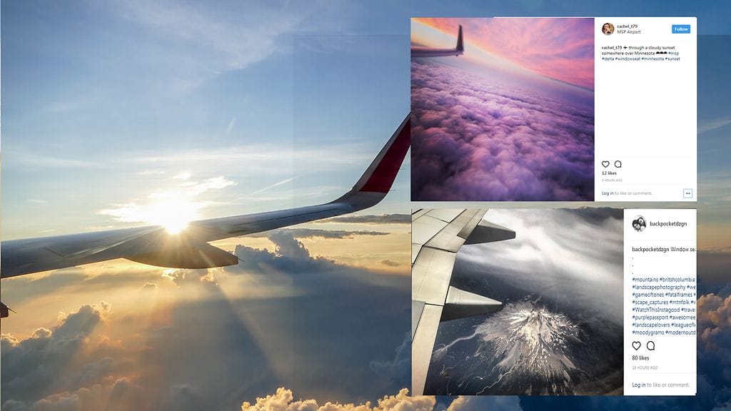 Lentokoneessa kannattaa nautiskella maisemista.