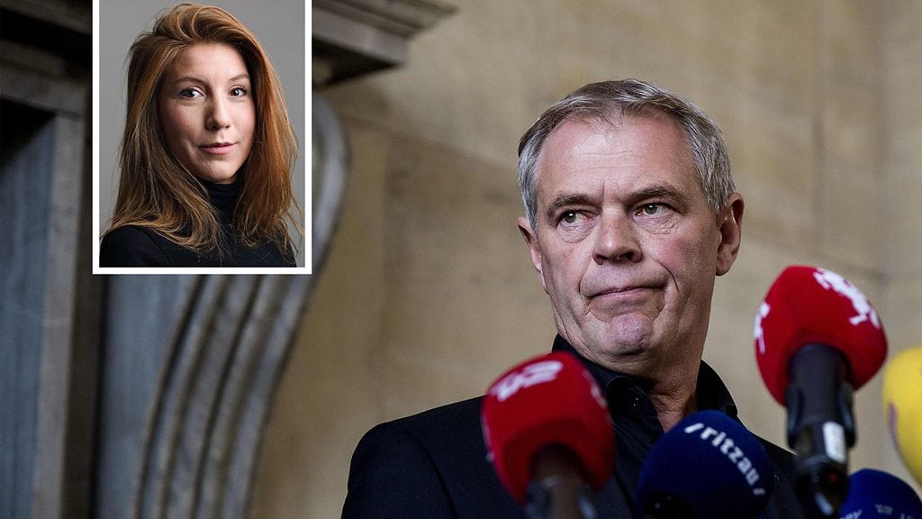 Komisario Jens Möller Jensen. Pienessä kuvassa Kim Wall.