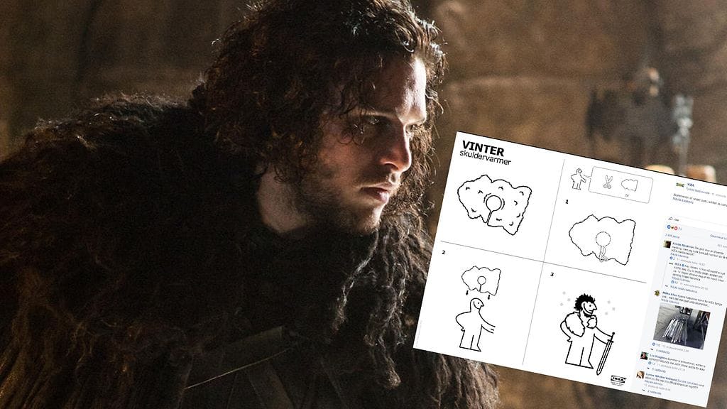 Jon Snow'n viitta on oikeasti tuunattu Ikean matto.
