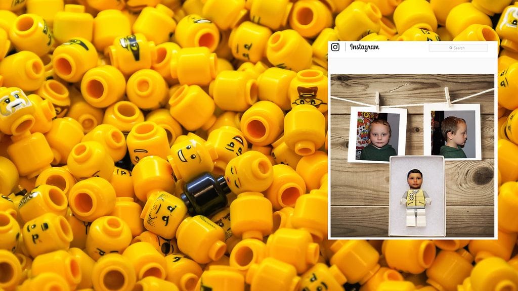 Lego-ukkojen keltaiset päät on mahdollista korvata omilla kasvoillaan.